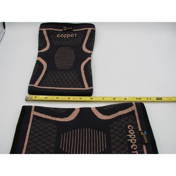 Set 2 Copper Compression Knee Sleeves Sz Lg Sports Recovery Support Circulation - Picture 7 of 7
